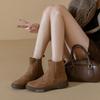 New Autumn and Winter Shoes: Retro Ankle Boots, Women's Versatile Thickened Boots, Leather Boots