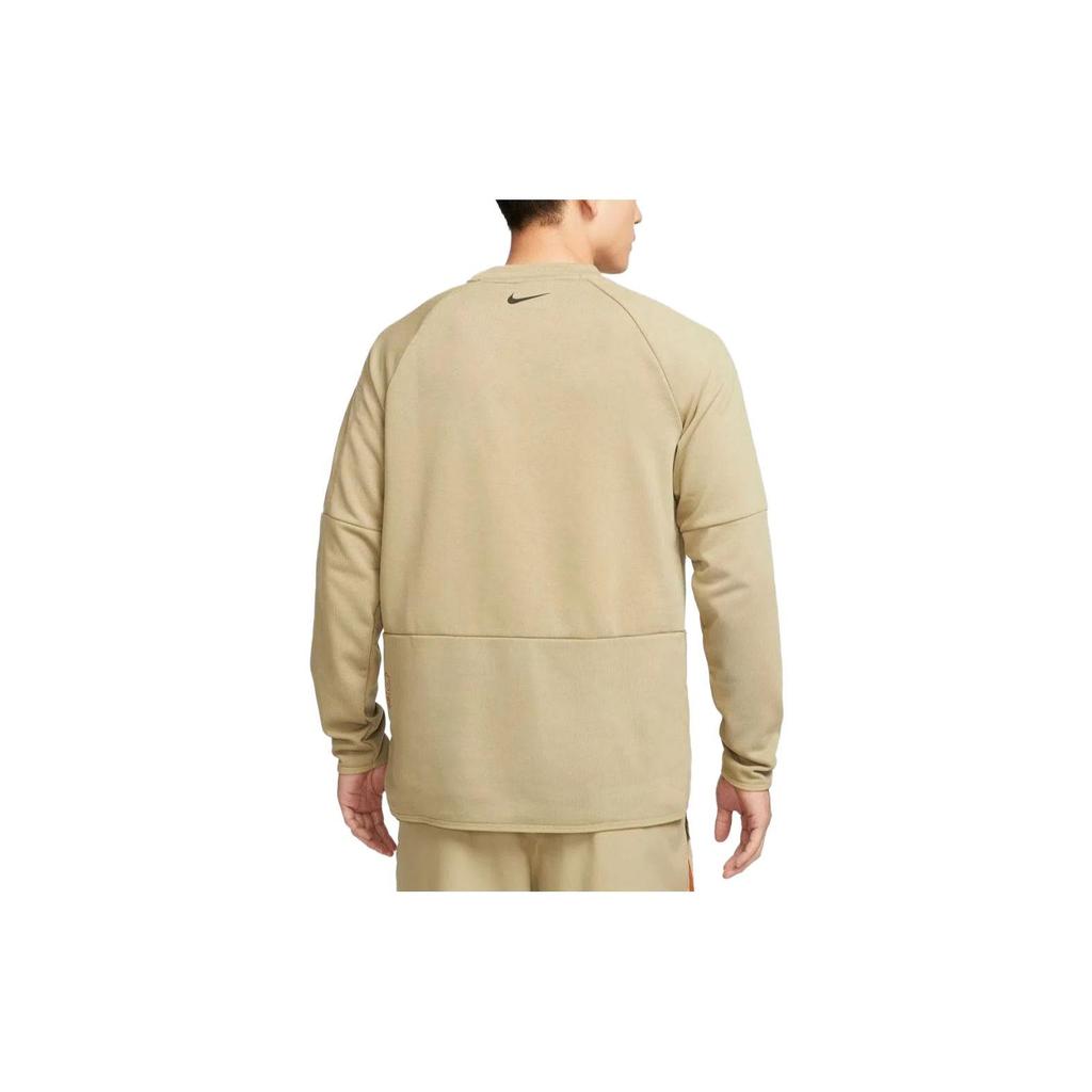 Nike Dri-FIT Letter Round Neck Casual Long Sleeve T-Shirt Men Tops Khaki DX0902-276