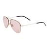 Saint Laurent Cassandre Logo Metal Pilot Sunglasses Unisex Sunglasses Light-Gold 461777Y99698037