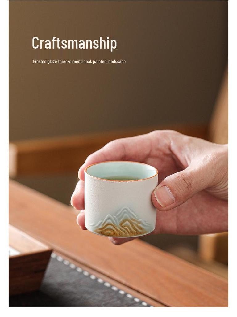 Kung Fu Tea Set: White Porcelain & Ceramic Teacups, Mutton Fat Jade Master Cup, Tea Bowl Set Gift