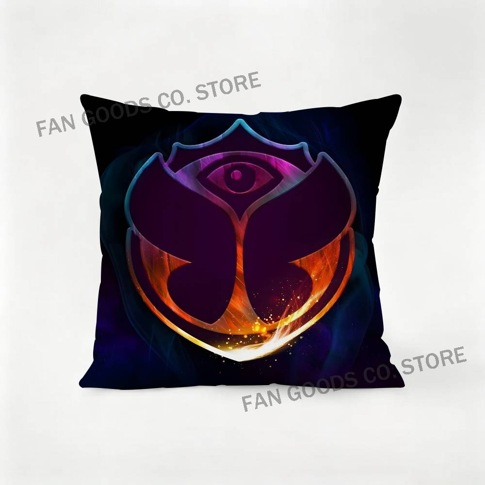 TTomorrowland Music Pillow Case For Sofa Decor Car Office Room Printing Cushion Cover Decorations and Protector