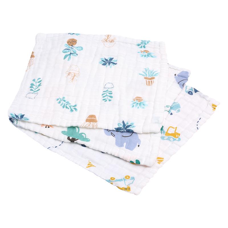 Six-Layer Baby Cotton Gauze Towel - Soft, Cute Print, Multipurpose for Face and Saliva
