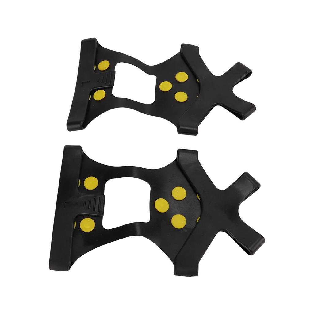1pair 10 Spikes Ice Snow Grips Anti Slip Ice Traction Clts Walk Traction Clts for Shoes Boots Walking Hiking Climbing