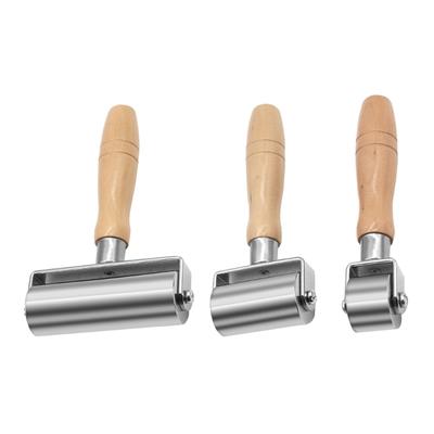 26mm 60mm 100mm Leather Press Edging Roller, Wood Handle Leather Rolling Craft Roller, Seam Roller Leather Creaser