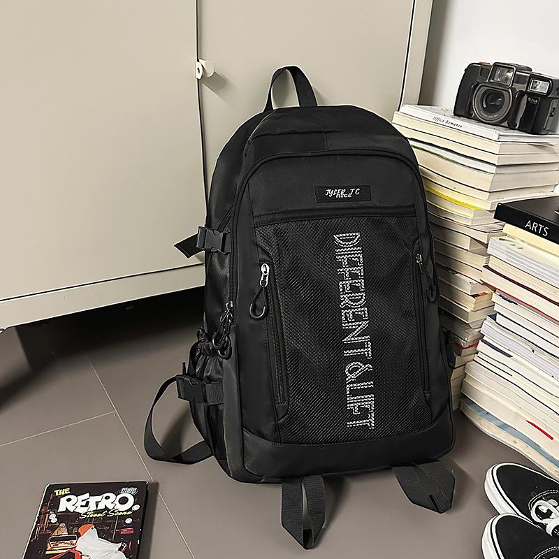 New backpack men's large-capacity leisure junior high school students students class schoolbag versatile lightweight mountaineering backpack