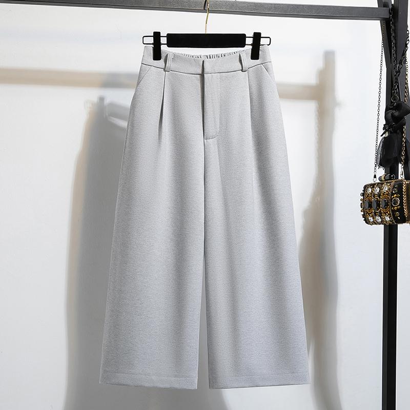 

DIMANAF Женские длинные брюки больших размеров, толстые, свободные, повседневные, на резинке, винтажные, для леди, зима, осень 2025 5XL серый