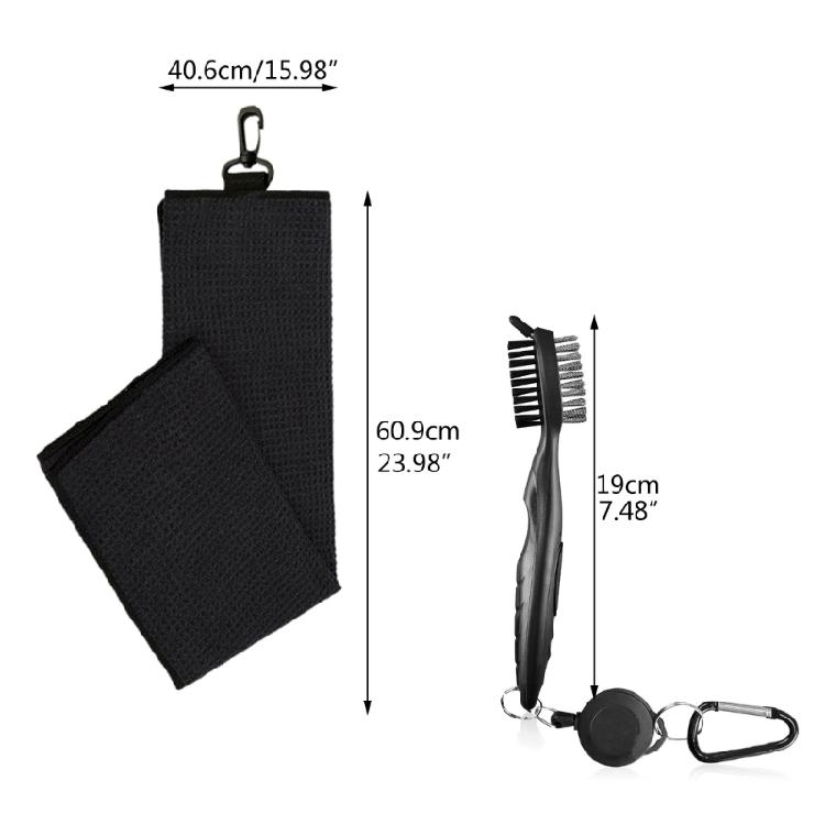 Multi-in-1 Golf Club Cleaning Set and Pitch Repair Tool Accessory for Golf Bag