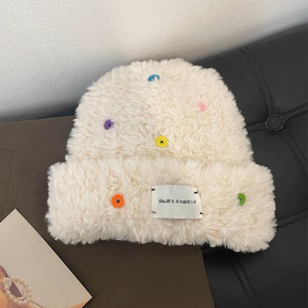 New winter hat women's thermal hat plush hat pattern outdoor plush thermal hat women