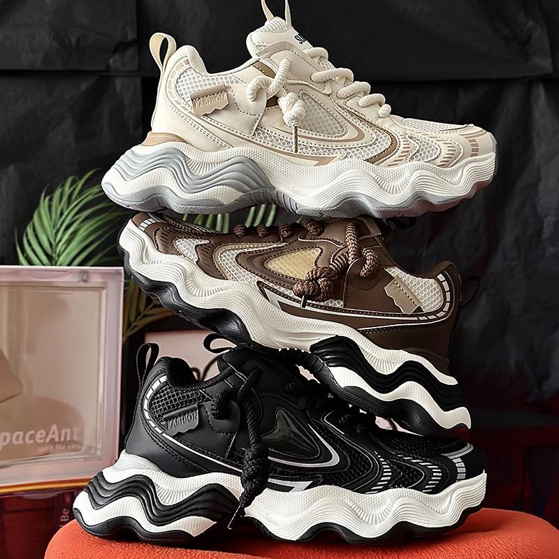 Men's Fashion Brand 2025 Spring Stylish Breathable Height-Increasing Casual Sports Sneakers