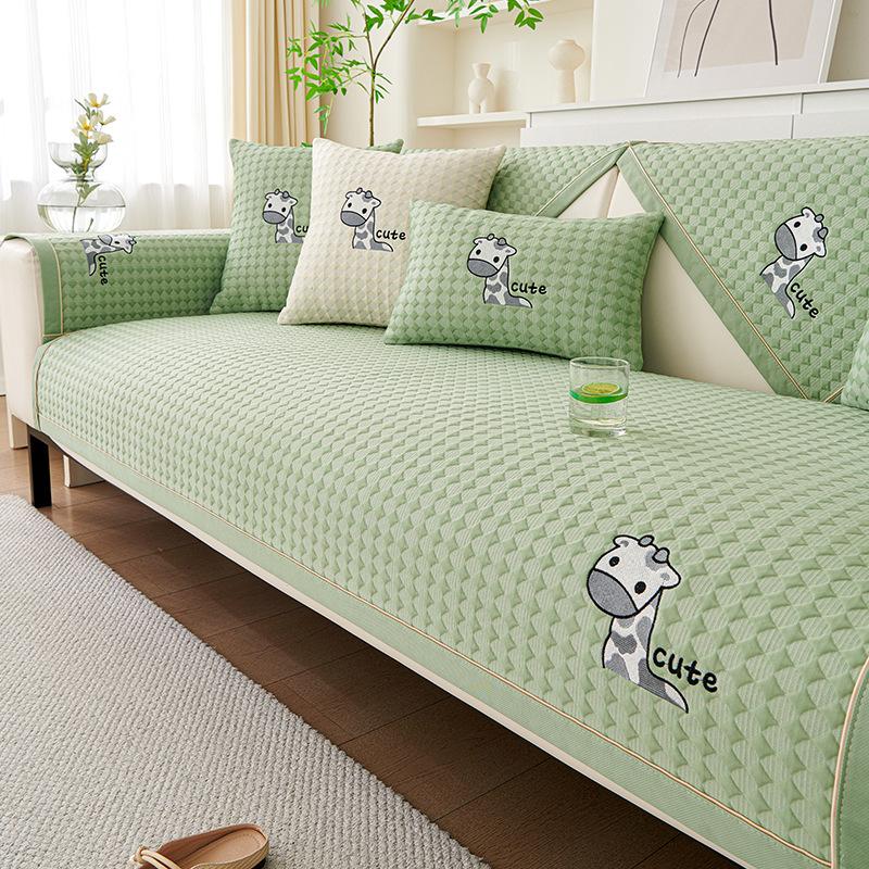 Ice Silk Sofa Cover Summer Universal Non-slip Sofa Mat Cool Feeling Mat Cushion Sofa Towel Couch Slipcovers for Living Room Home