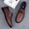 Genuine Leather Casual Shoes for Men Comfortable Anti-Slip Oxford Shoes Outdoor Lace-Up Sneakers Fashion Formal Dress Footwear