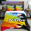 3-teiliges Bettbezug-Set (1 * Bettbezug + 2 * Kissenbezug, ohne Kern), Benutzerdefinierter Name Pokemon Muster Bettwäsche Set, Heim Schlafzimmer Dekor Geschenk
