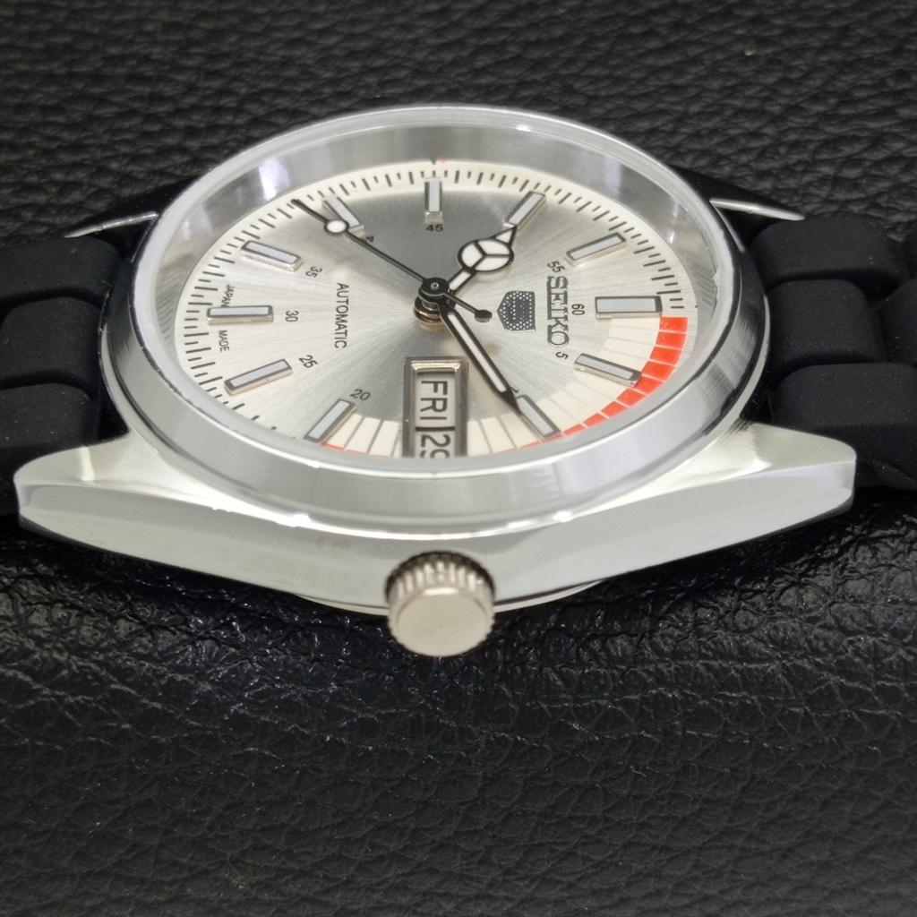 JAPAN VINTAGE REFURBISHED SEIKO 5 AUTOMATIC 6309A MENS SILVER WATCH A440737-9 Sk-a440737-1