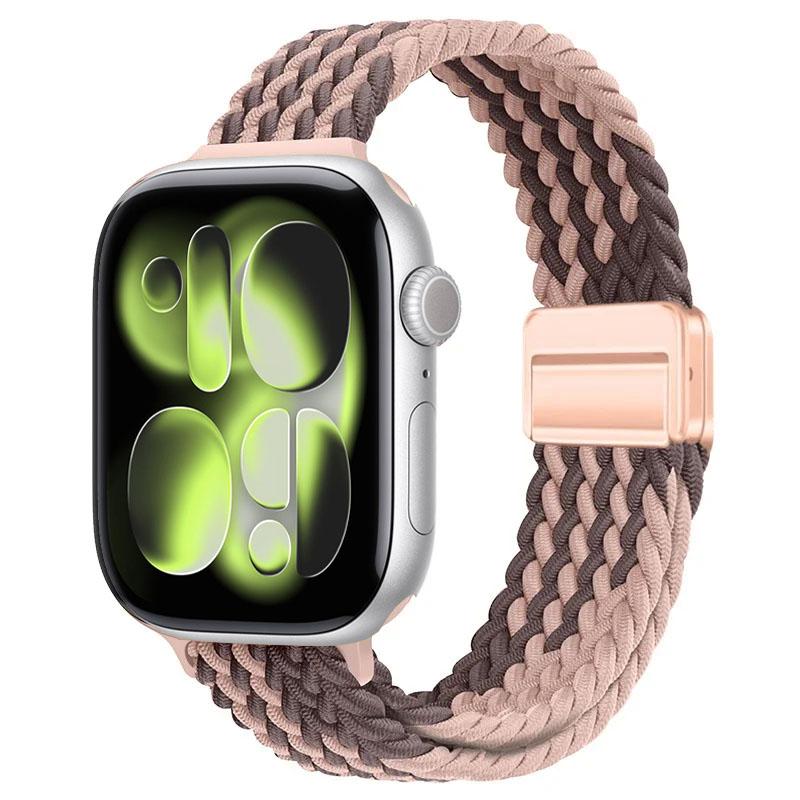 Cinturino intrecciato in nylon per Apple Watch Ultra 3 49mm 11 10 46mm 42mm Braccialetto con fibbia magnetica IWatch 9 8 7 41/45mm 6 5 4 SE 44/40mm