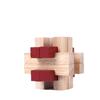 Beechwood Two-Color Treasure Lock Luban Puzzle for Early Education and Cognitive Development