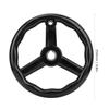 250*25mm Black Anti Slip Bakelite 3 Spoked Lathe Handwheel with Handle for Machine Tool