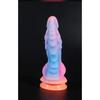 Colourful Glow-In-The-Dark Unicorn Vestibule Anal Plug Liquid Silicone Simulation Dildo Anal Expansion Masturbator Adult Erotic Sex Toys