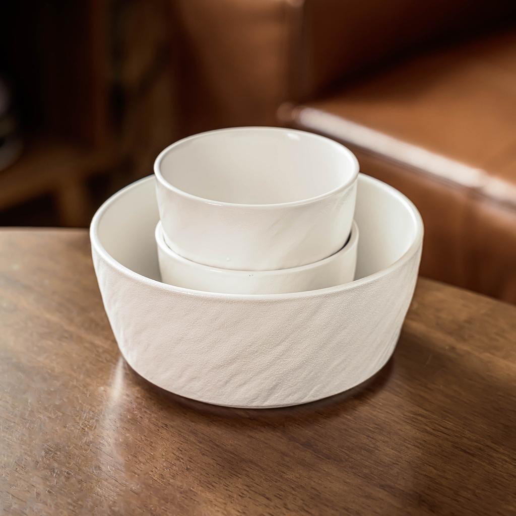 Domowa wysokiej klasy ceramiczna miska Czysto biała okrągła miska Naczynia Ryżowa miska Miska na zupę Restauracja Duża miska Miska na dania zachodnie