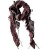 Solid Color Knitted Scarf Irregular Long Narrow Scarves All-match Ruffle Shawl  Streetwear