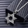 Six-pointed Star Hip-hop Necklace Boys Pendant Trendy Pendant Trendy Brand Versatile Sweater Chain