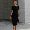 Vestiti vintage a maniche corte taglie forti nuovi per donna casual lunghi estivi da festa eleganti a tubino