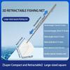 3D Retractable Aquarium Fish Net - Stainless Steel Handle, Lightweight PE Mesh for Tropical Fish - Extendable Fishing Net for Aquariums