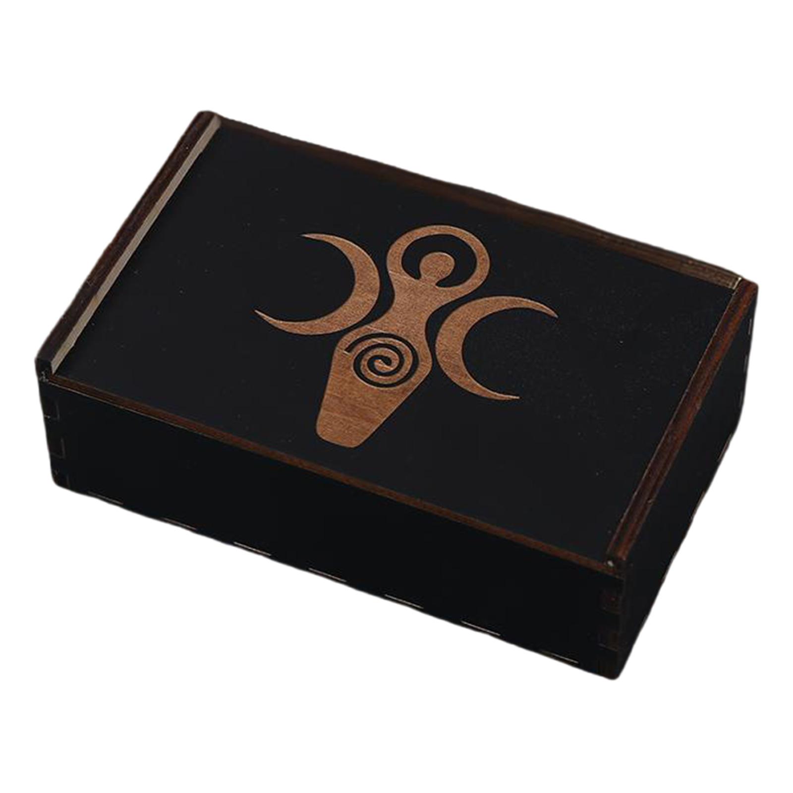 Wood Game Cards Box Playings Tarots Container Storage Case Packing Poker Box Playings Cards Box Empty Card Storage Case
