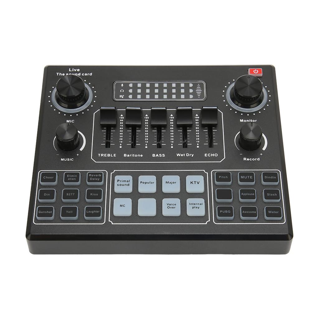 Živá zvuková karta Více zvukových efektů Změna hlasu Externí Mini Zvuková mixážní deska pro Živé vysílání