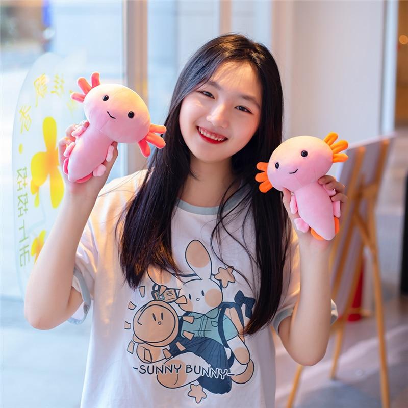 Dessin animé en peluche Axolotl en peluche Kawaii Animal Axolotl en peluche Figure poupée jouet dessin animé rose en peluche poupée cadeaux