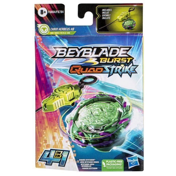 Beyblade Burst QuadStrike - BEYBLADE - Startovní balíček Chain Kerbeus K8 - Modrý - Obrana/Výdrž