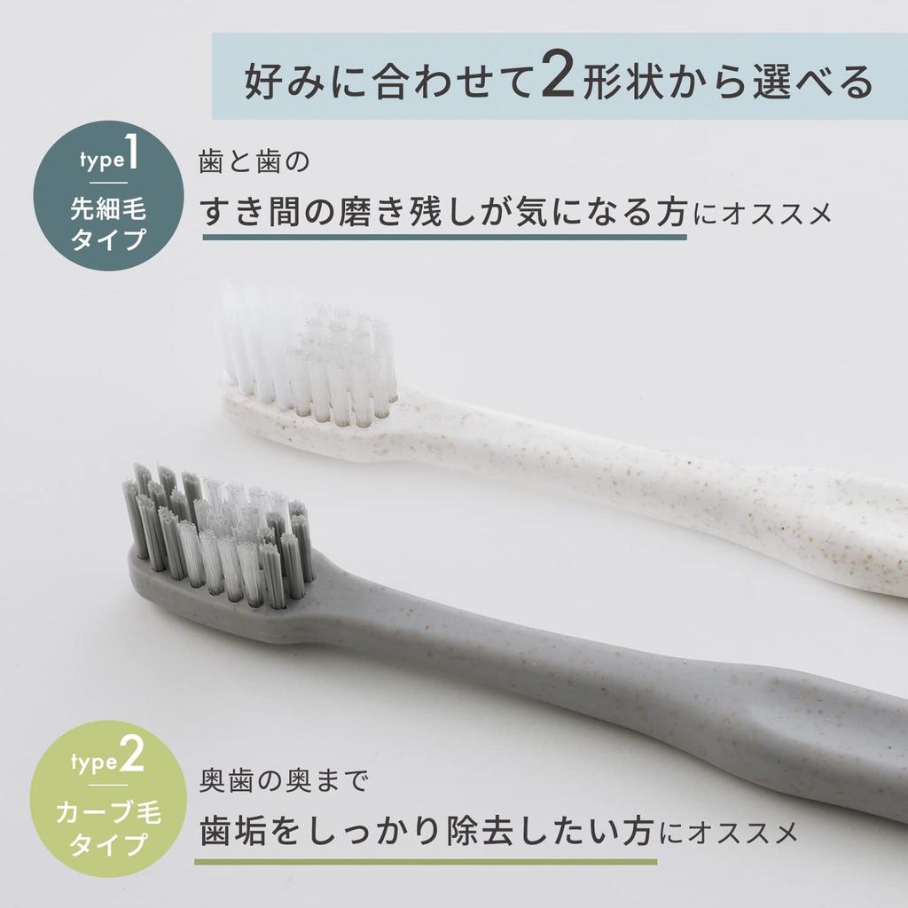 Marna Fit Zahnbürsten-Set 3-teilig Entwickelt mit einem Kieferorthopäden Schmutz vom Rücken Zahnbürste Zahnpasta R433GY (Gebogen/Grau) (entfernt Zähne)