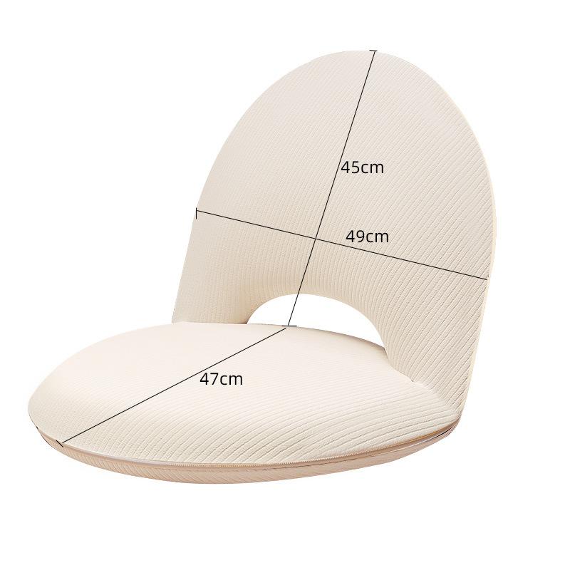 Lazy Folding Sofa Tatami Backrest Chair Bedroom Balcony Cushion Chair High-density Sponge Adjustable Angle Thick Steel Frame
