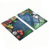 Glass Kitchen Serving Boards with Vegetable Wood Graphics 2X30X52 Cm
