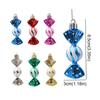 6pcs/box Decorative Christmas Candy Pendants Plastic Christmas Candy Ornaments  New Year