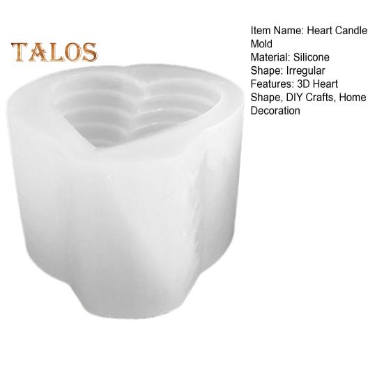 3D-Herz-Kerzenform, Silikonform für Liebesherzen mit klarer Textur, Valentinstag, Epoxidharz, Kunsthandwerk für die DIY-Herstellung von Schokolade, Kuchen, Seife und Kerzen