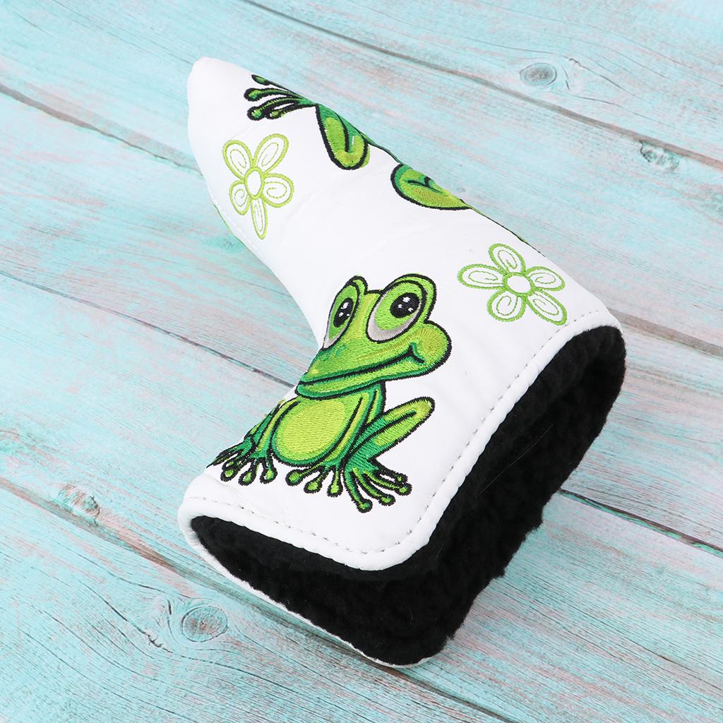 Golf Putter Cover Frog Pattern Center PU Head