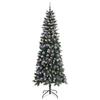 Artificial Christmas Tree with 300 LEDs and Stand Green 240 cm