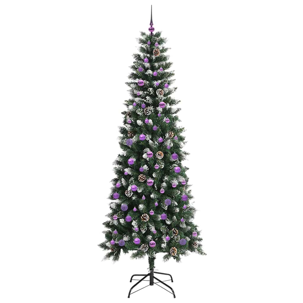 Artificial Christmas Tree with 300 LEDs and Stand Green 240 cm