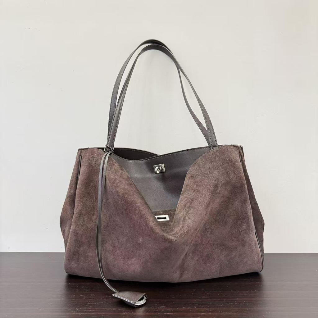B's Trendy Frosted Genuine Leather Shoulder & Crossbody Bag for Autumn/Winter