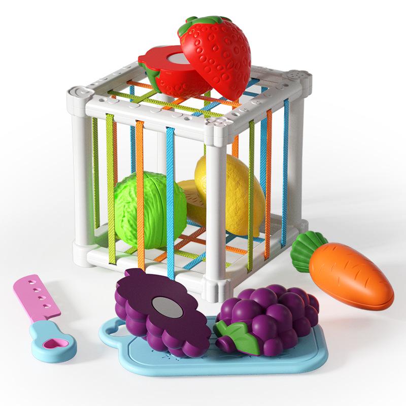 Rainbow Stacking Cups - Early Education and Shape Recognition Toys for 6 Months+ Babies