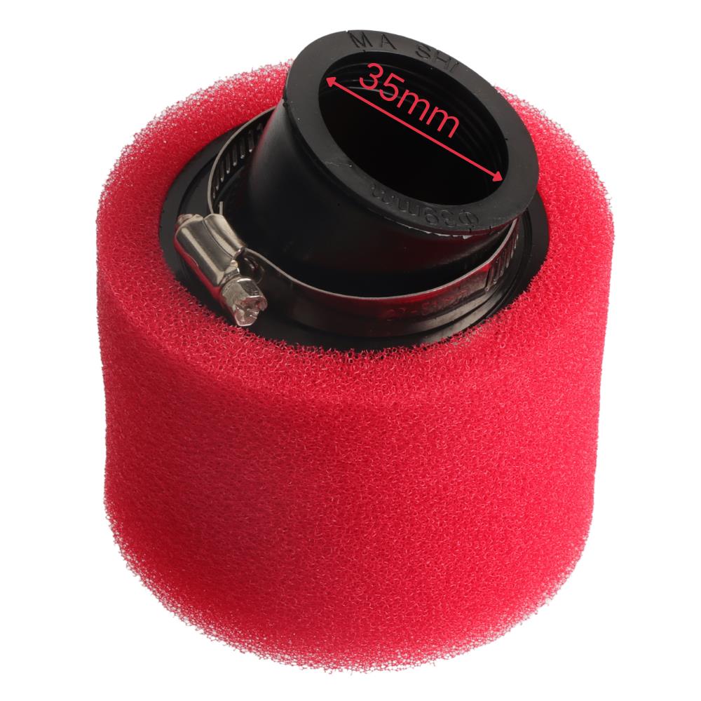 1Pc Black/Red Dual Foam Air Filter 35mm 38mm 42mm 45mm 48mm 50mm Universal Cleaner for Moped Scooter Off-road Bike Parts Air Filters 7