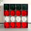 16pcs Shatterproof Christmas Hanging Balls Flocking Xmas Tree Ornaments  New Year Gift