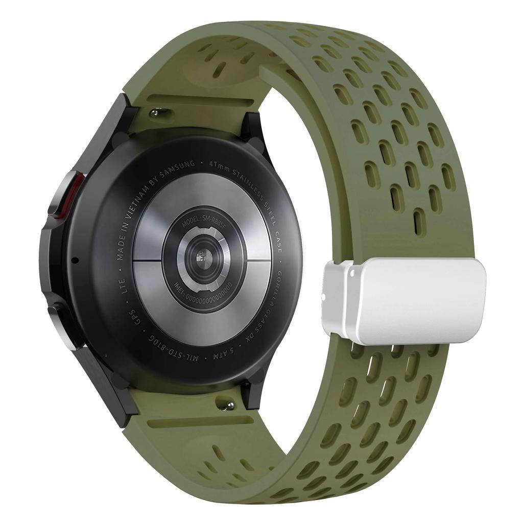 Silicone Strap for Samsung Galaxy Watch 6 5 4 5Pro 6Classic 40 44 45 43mm 47mm Magnetic Buckle Band No Gaps Bracelet Correa Belt