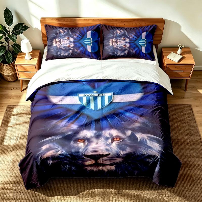 Avai Futebol Clube (5) 3pc set suitable for master bedrooms soft and comfortable an ideal gift for family and friends Includes one duvet cover and two