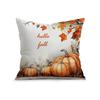 Autumn Pumpkin Maple Leaf Cushion Pillowcase Printed Polyester 45X45Cm Throw Pillowcover Decorative Sofa Cushion Pillowslip
