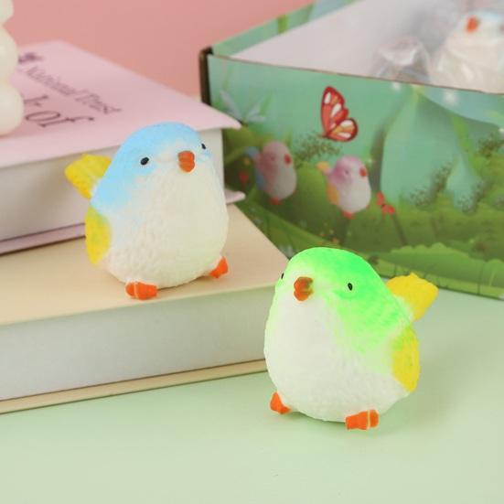 Simulated Bird Squeeze Toy Anxiety Relief Sparrow Sensory Fidget Toy Slow Rising Office Workers Relaxation Stress Ball