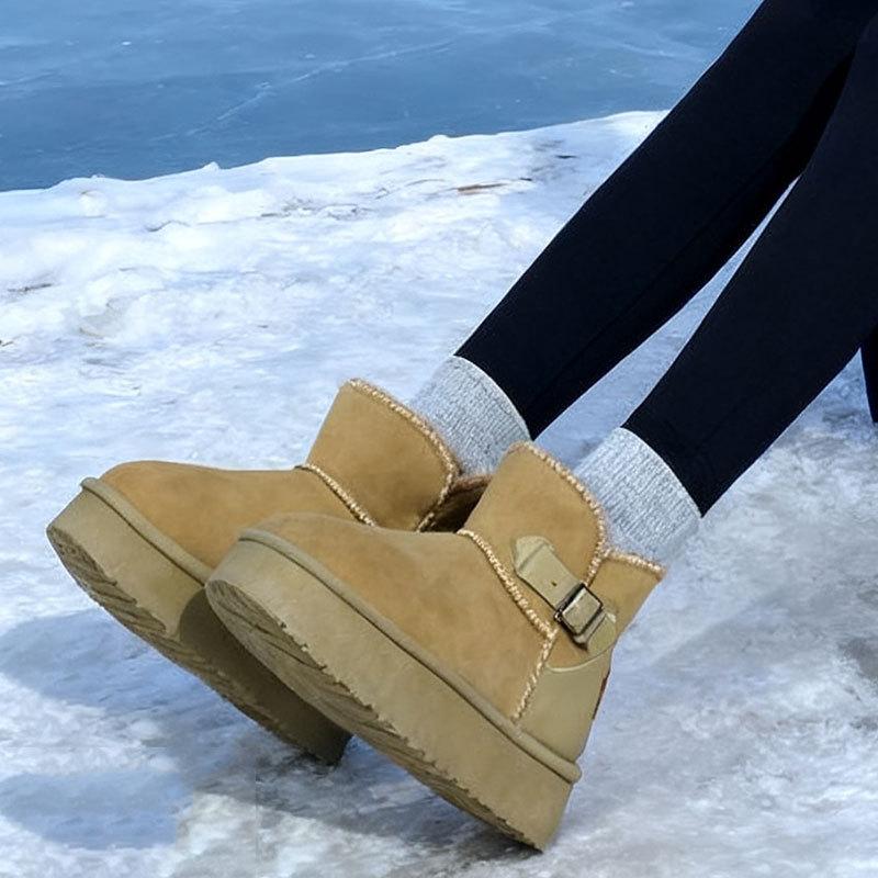 Fashion fur warm thick-soled snow boots women's winter velvet thickened new cotton shoes