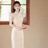 Ärmelloser nationaler Stil, neuer chinesischer Suzhou langer Cheongsam, verbesserter junger 1011 neuer Damen-High-End-Look, tägliches Tragen