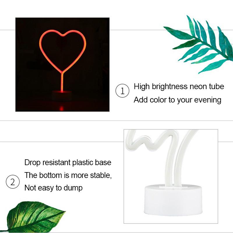 Multi-style LED Night Lamp Neon Sign Battery Decoration Star Rainbow For Home Kid Room Bedside Night Light Decor Table Light