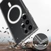 For Samsung Galaxy S23 Ultra Clear Phone Case WANLONFENG LM Series Compatible with MagSafe with Screen Film (Big Lens Hole)